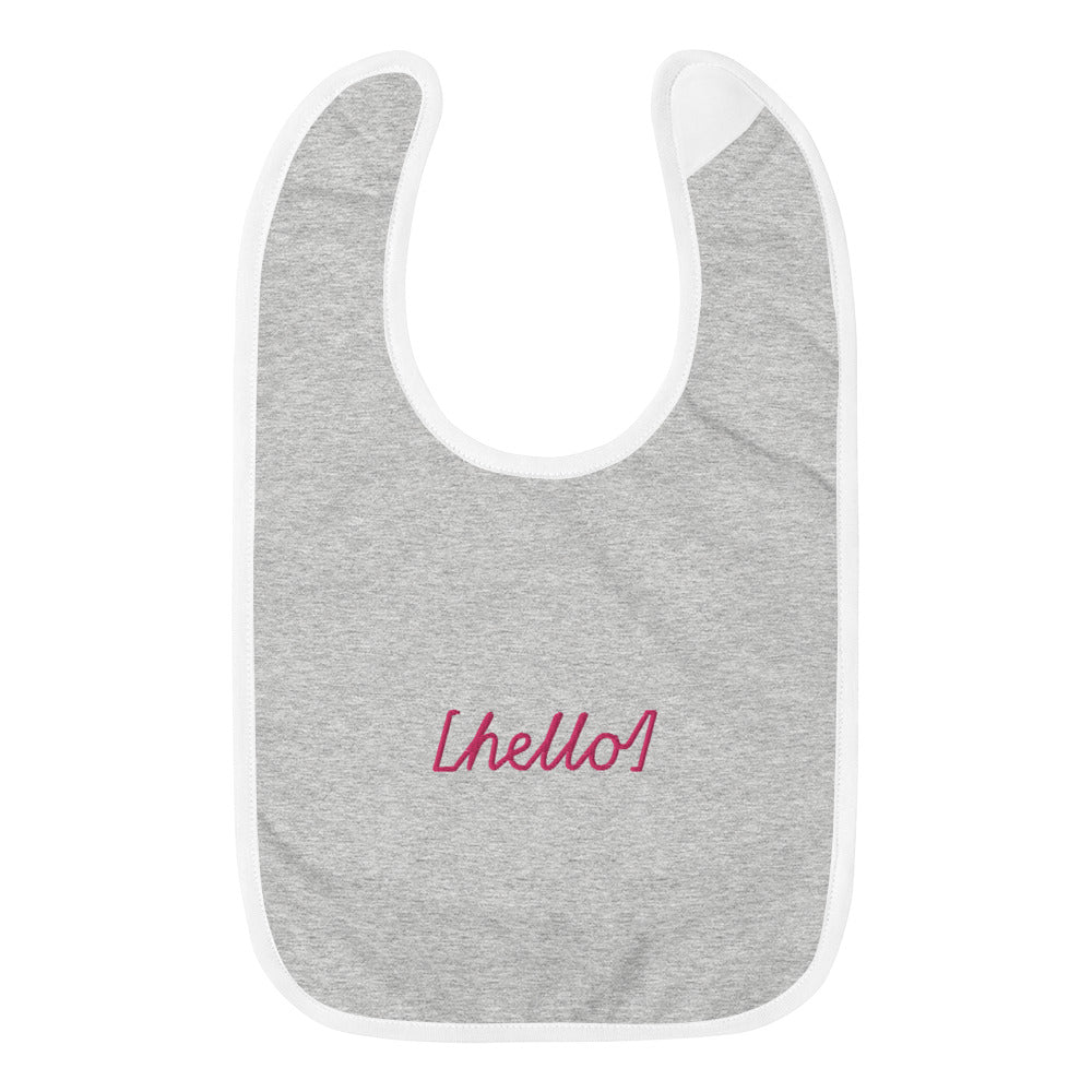 embroidered baby bib