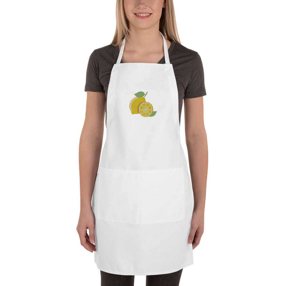 embroidered apron